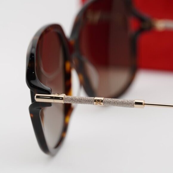 Carolina Herrera HER 0132/G/S 0086 HA Square Sunglasses - Havana/Gold/Brown main image 4